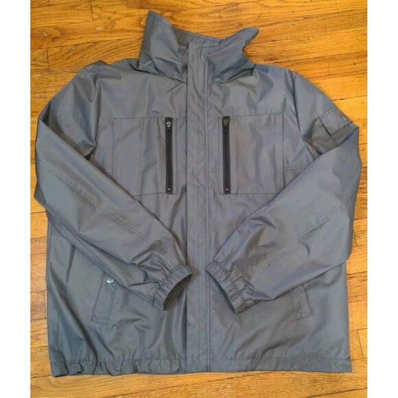 Kenneth Cole New York Jackets & Blazers - Kenneth Cole New York Long Sleeve Grey Full-Zip Womens Windbreaker Jacket XL
